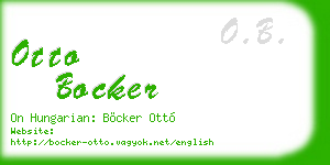 otto bocker business card